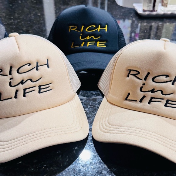 Rich in Life Trucker Hats - Picture 1 of 1